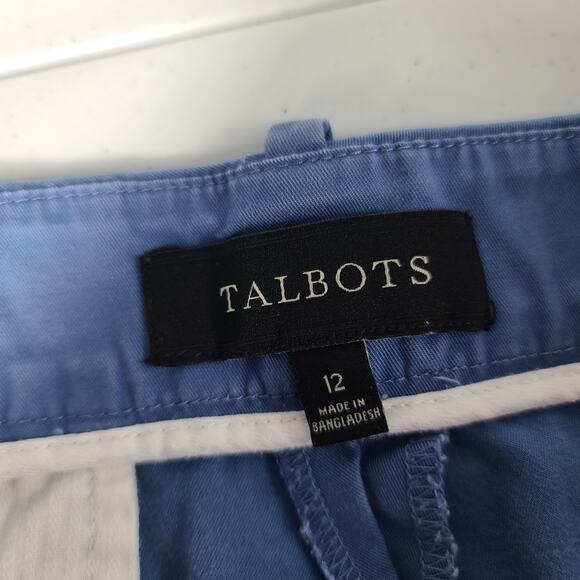 Talbots Light Blue Pink Embroidered Flamingo Shorts Size 12 - Picture 3 of 4